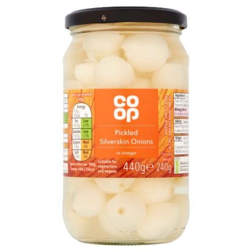 Picture of Co-op Pickled Silverskin Onions In Vineg 440g