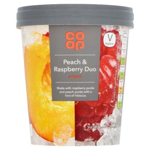 Picture of Co-op Rasp & Peach Sorbet 500ml