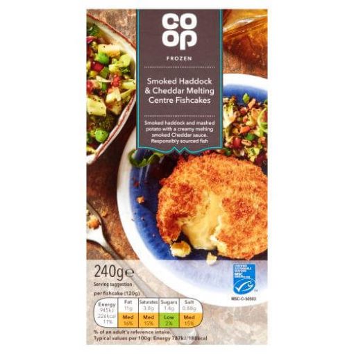 Picture of Co-op Smoked Haddock & Cheese Fishcakes 240g