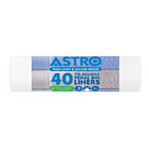 Picture of Astro 40 Tie Handle Pedal Bin Liners Citrus Lemon
