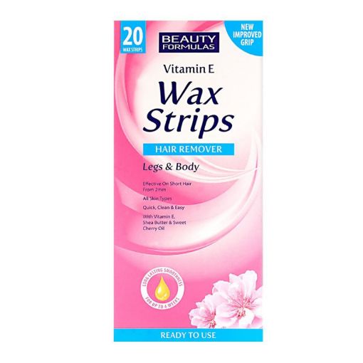 Picture of Beauty Formulas Wax Strips Vit E Legs&Body 20s