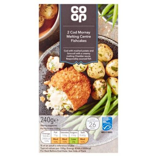 Picture of Co-op 2 Cod Mature Cheddar&Broccoli 240g