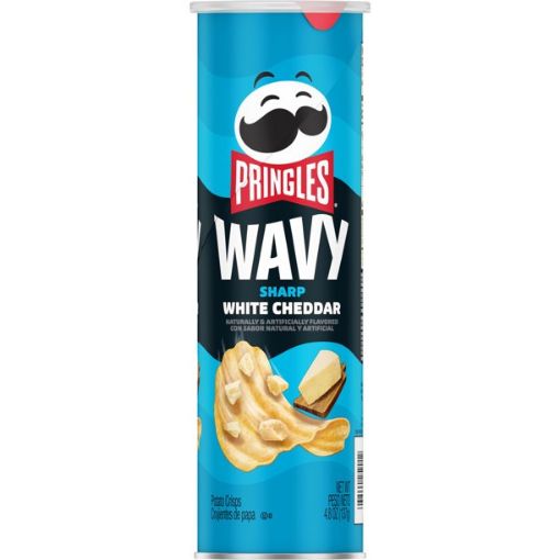 Picture of Pringles Wavy Sharp White Cheddar Crisps 137g
