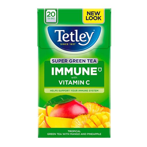 Picture of Tetley Super Green Tea Immune Tropical 20s