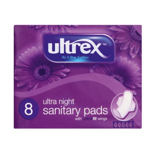 Picture of Ultrex Ultra Night Sanitary Pads 8s