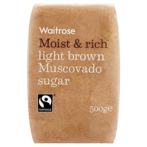 Picture of Waitrose Light Brown Muscovado Sugar 500g