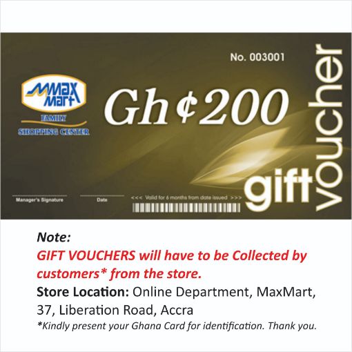 Picture of MaxMart Gift Voucher GHS 200