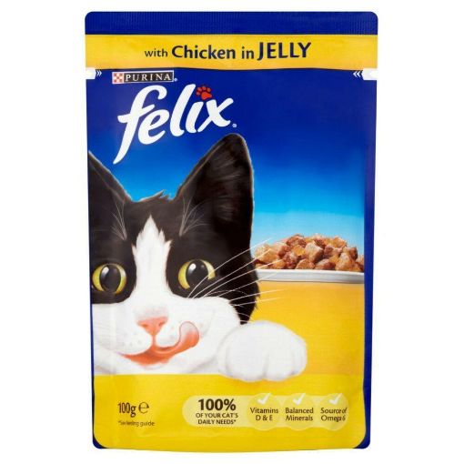 Picture of Felix Pouch Cat Food Chicken in Jelly 100g