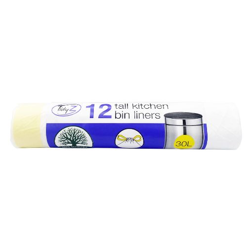 Picture of Tidyz 12 Tall Kitchen Bin Liners 30L