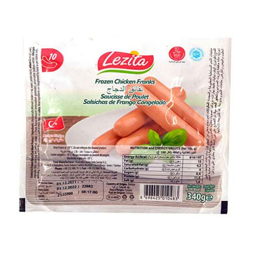 Picture of Lezita Frozen Chicken Franks 340g