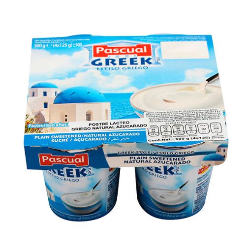 Picture of Pascual Greek Yogurt Plain Sweetened 125g*4