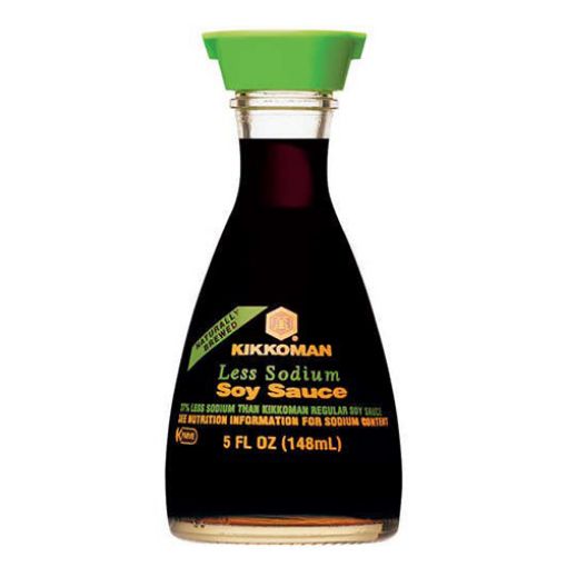 Picture of Kikkoman Soy Sauce Less Sodium Disp Bottle 148ml