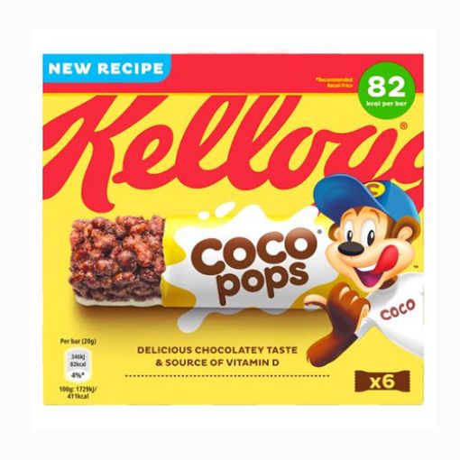 Picture of Kellogs Coco Pops Cereal Milk Bar (20gx6)