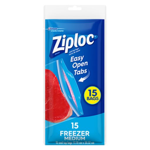 Picture of Ziploc Pouch Freezer Bags (Medium) 15s