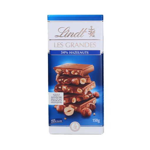 Picture of Lindt Les Grandes 34% Hazelnut Milk Choc 150g