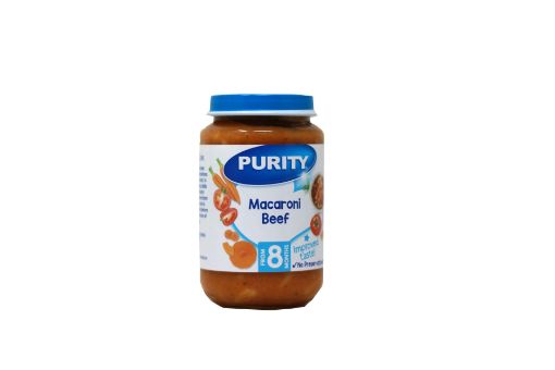 Picture of Purity 3rd Foods 8mth Macaroni Beef 200ml