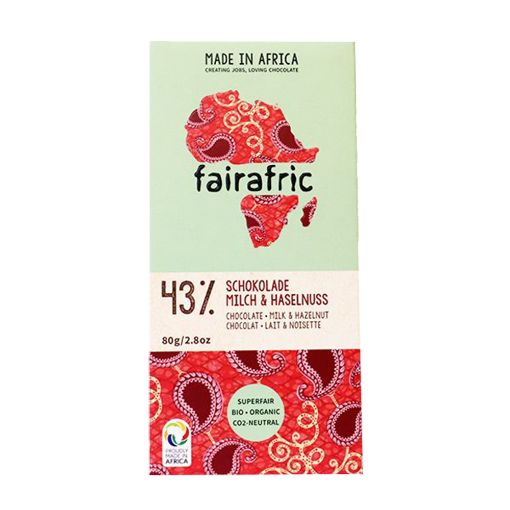 Picture of Fairafric 43% Milk & Hazelnut 80g