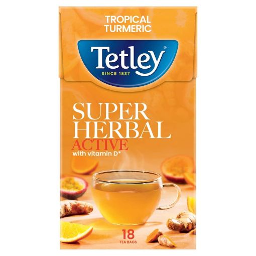 Picture of Tetley Super Herbal Tropical Turmeric 18s