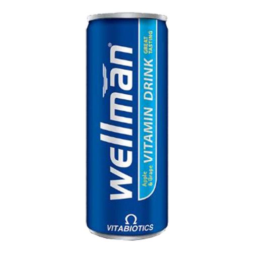 Picture of Wellman Apple&Grape Vitamin Drink Can 250ml