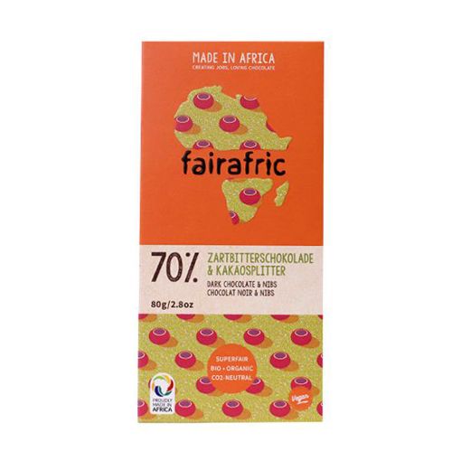 Picture of Fairafric 70% Dark Chocolate 80g