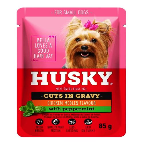 Picture of Husky Chicken Medley Gravy With Peppermint 85g